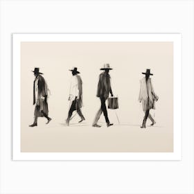 Businessmen Study Drawing Art Print