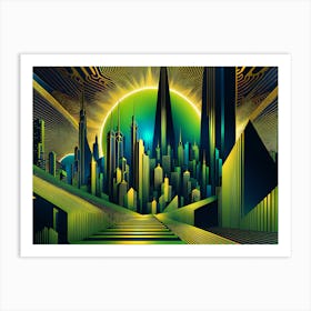 Futuristic City 1 Art Print