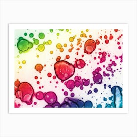 Abstract Watercolor Rainbow Art Print