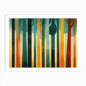 Forest Vintage minimal graphic Art Print