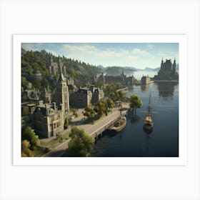 City With A Castle 1 Art Print