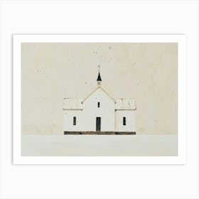 White Church Canvas Print 1 Art Print