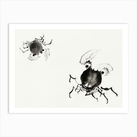 Hokusai Crabs Art Print