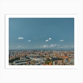 Aerial view of Milan city Art Print