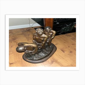 Bronze Statue Of Three Men Art Print