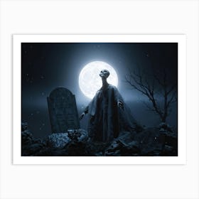 Graveyard Ghost 1 Art Print