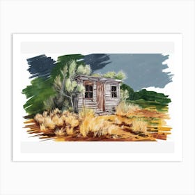 A Haven of Worn Hues Art Print