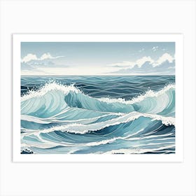 Ocean Waves 4 Art Print