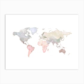 World Map No 115 Art Print
