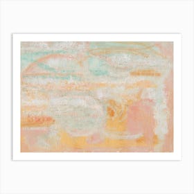 Original Abstract Orange Oil Painting Art Print