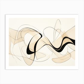 Abstract Wavy Lines Art Print