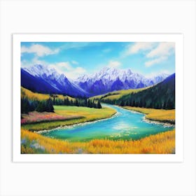 River In The Mountains Art Print