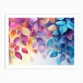 Colorful Leaves 5 Art Print