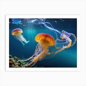 Jellyfishes 3 Art Print