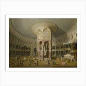 London, Interior Of The Rotunda At Ranelagh, Canaletto Art Print
