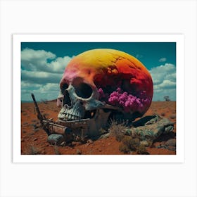 Skull In The Desert 3 Art Print