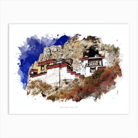 Drak Yerpa, Lhasa, Tibet Art Print