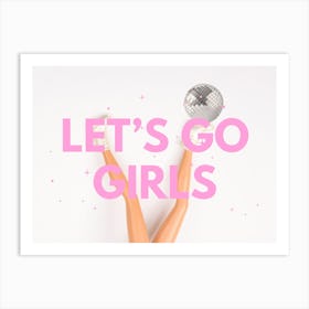 Let’s Go Girls Barbie Art Print