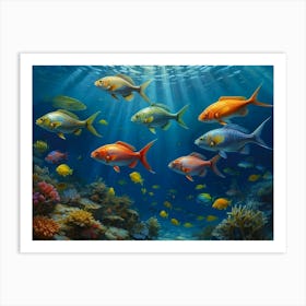 Fishes In The Ocean Art Print
