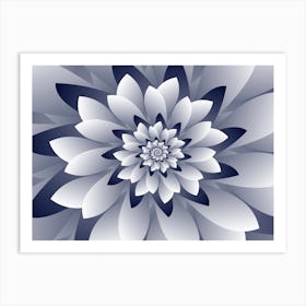 White Floral Art Print