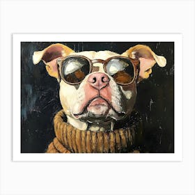 Too Cool Pitbull 5 Art Print