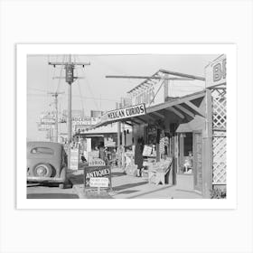 Street In North Beach District, Corpus Christi, Texas, This Is The Tourist Section By Russell Lee Art Print