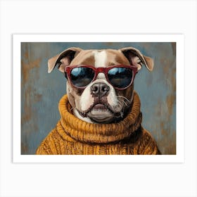 Too Cool Pitbull 8 Art Print