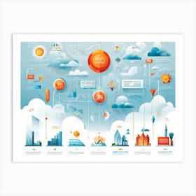 An Array Of Geometric Styles Forming An Abstract Interface Encapsulating The Elements Of Weather T (3) Art Print