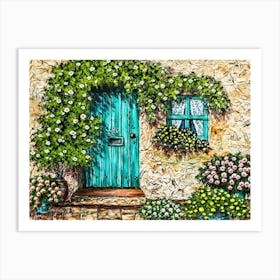 Green Door Art Print