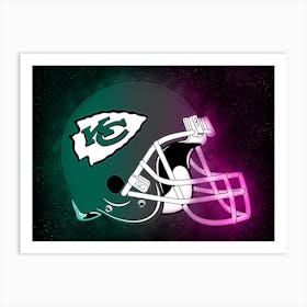 Kansas City Chiefs Helmet Style Art Print