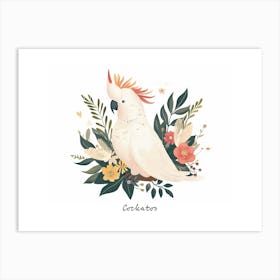 Little Floral Cockatoo 2 Poster Art Print