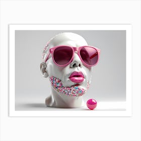 Pink Sunglasses On A Mannequin Art Print