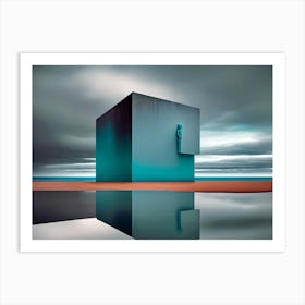 Blue Cube Art Print