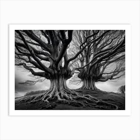 Two Trees Art Print