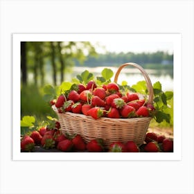 Basket Of Strawberries 13 Art Print