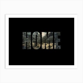 Home Poster Vintage Forest Photo Collage 3 Art Print