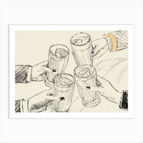 Cheers People Art Print