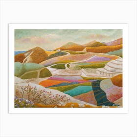 Flowers Sprouting In The Rocky Valley Art Print