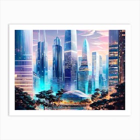 Futuristic Cityscape 68 Art Print