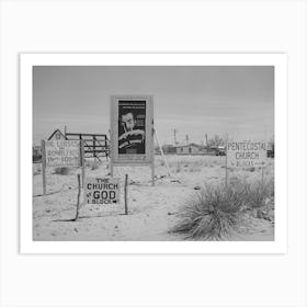 Signs In The Oil Town Of Hobbs, New Mexico By Russell Lee Art Print