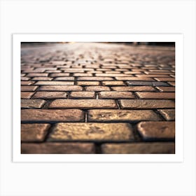 Brick Street At Dusk Art Print