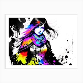 Colorful Girl Art Print