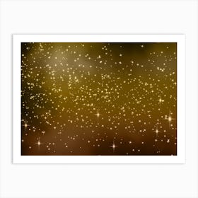 Tan And Brown Glow Shining Star Background Art Print