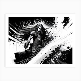 Black And White Painting 4 Art Print