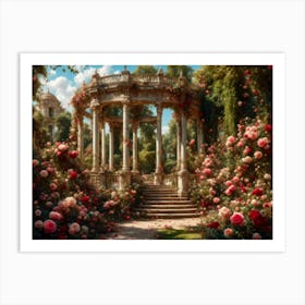 rose gazebo Art Print