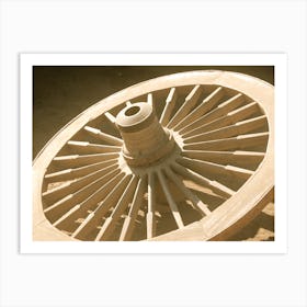 Wooden Wagon Wheel Art Print