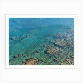 Clear water and rocky coastline on the Mediterranean Art Print