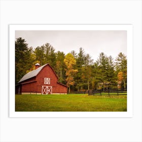 Farmhouse Red Barn Art Print