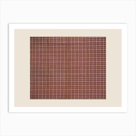 Vintage Red Plaid Art Print