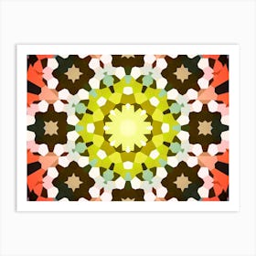 Abstract Mosaic Mandala 1 Art Print